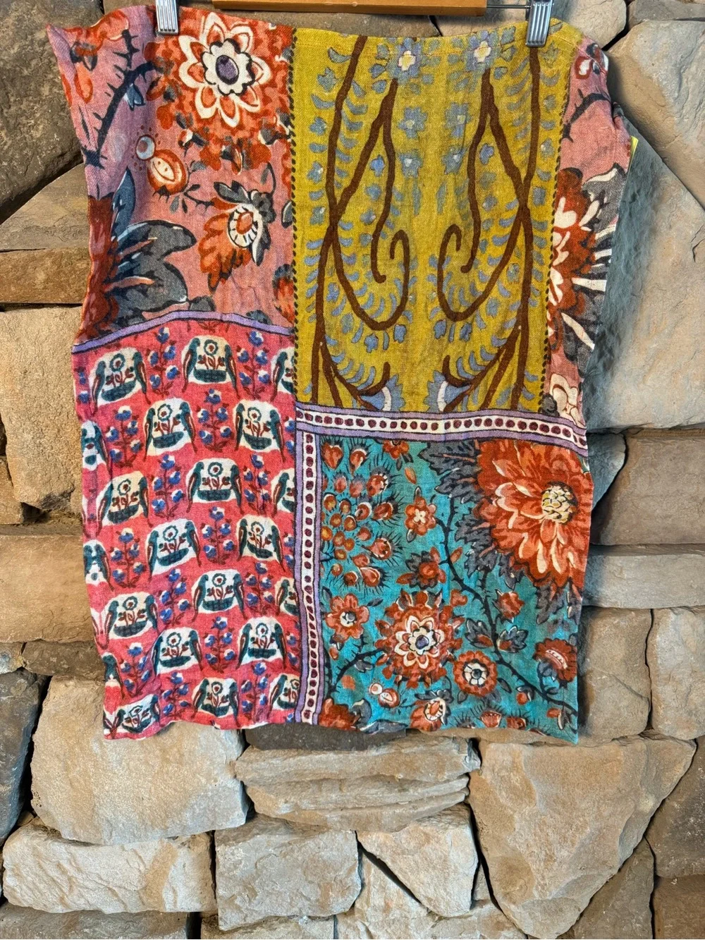 New🌟Anthropologie Multi-Color Floral Patchwork Kitchen Towel